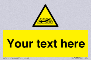 Custom Warning strong river flows